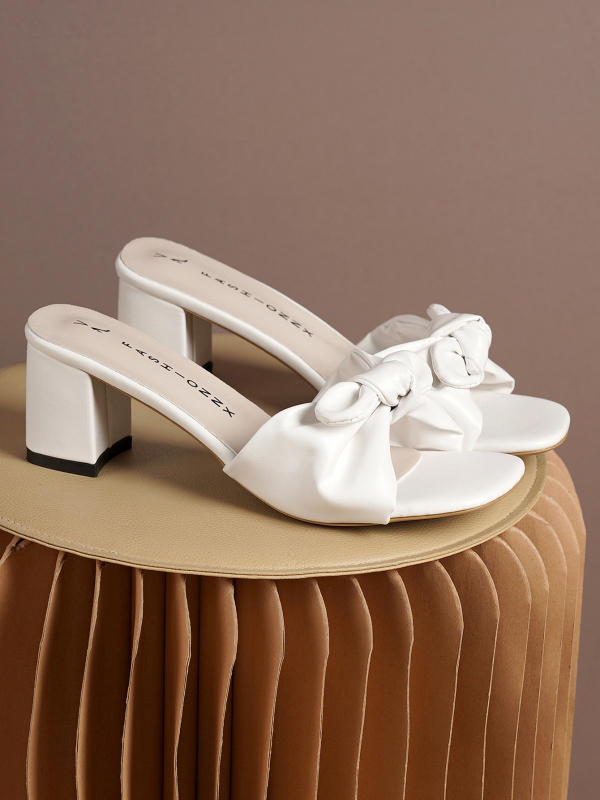 Dámske papuče, nové letné sandále na vysokom podpätku z roku 2025, dámske letné sandále s tenkým podpätkom, elegantné sandále s mašľou v kórejskom štýle