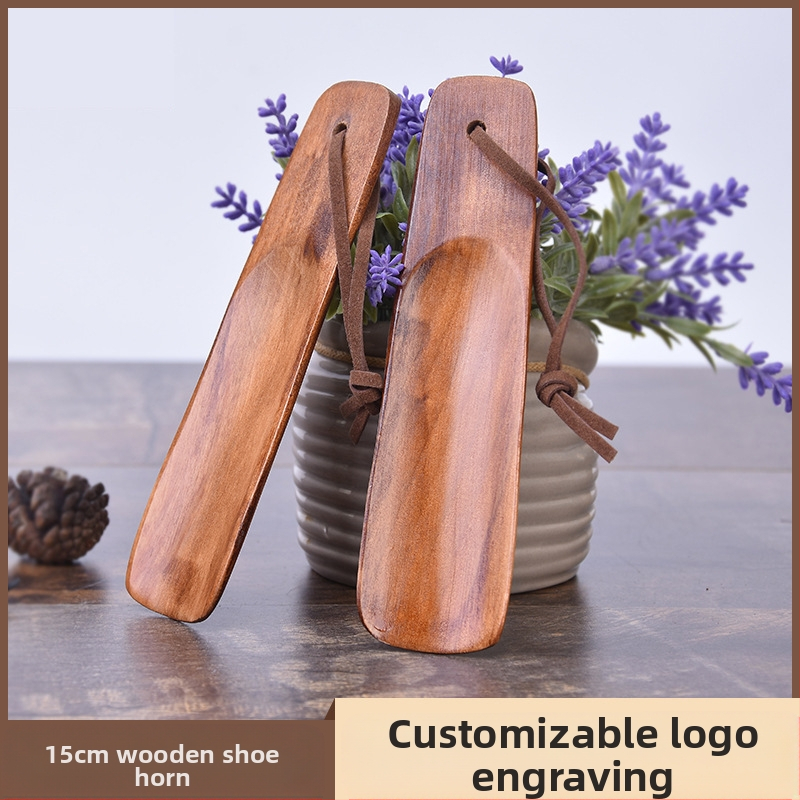 Laisk kingatõmbaja 15,5 cm puidust kingatõmbaja lehmanahast köiega majapidamiskingatõmbaja kingatõstja kingatarvikud laser