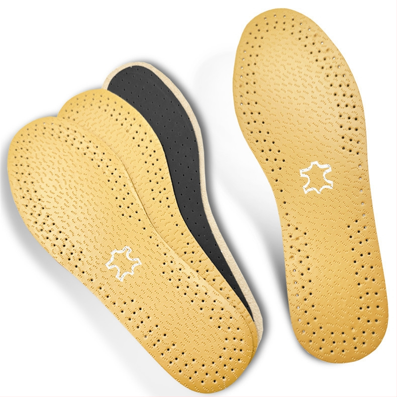 Стелки от телешка кожа, абсорбиращи потта, антибактериални, дишащи, мъжки и дамски спортни кожени стелки за пролетни, летни и есенни кожени обувки