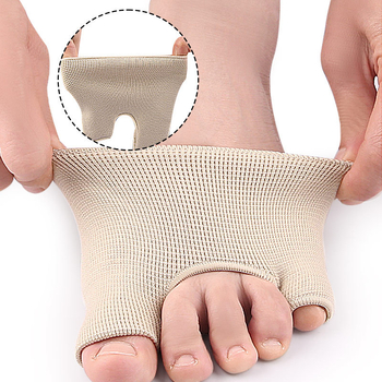 Priekinės pėdos pagalvėlės silikoninis diržas su audiniu, U formos, skirtas priekinės pėdos skausmui malšinti, trijų skylių piršto valgus korekcija, didžiojo piršto priežiūros užvalkalas