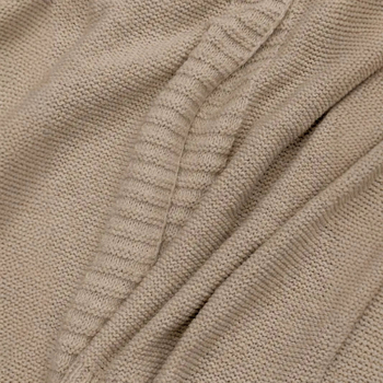 Europietiškos ir amerikietiškos rudens ir žiemos tarpvalstybinės mados vienspalviai gobtuvai ilgomis rankovėmis, madingi kasdieniai, paprasti, didelio dydžio moteriški megztiniai.