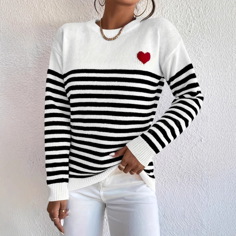 Dámske jesenné a zimné voľné módne topy s okrúhlym výstrihom