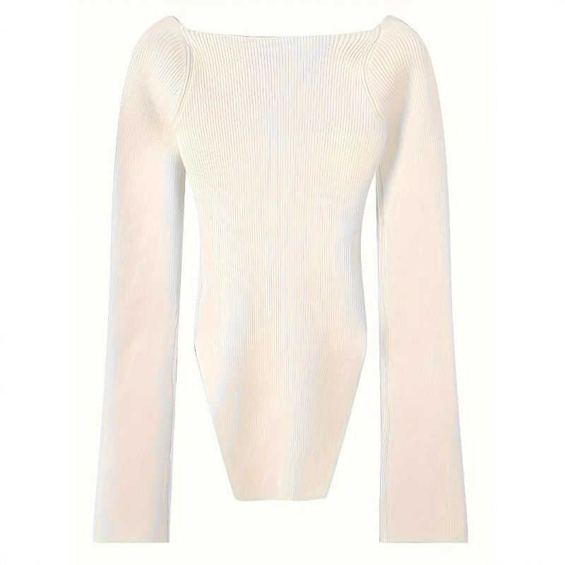 Dámsky priliehavý sveter s odhalenými ramenami a úpletom z roku 2024 s pleteným vzorom Amazon Heart Knit, čierny