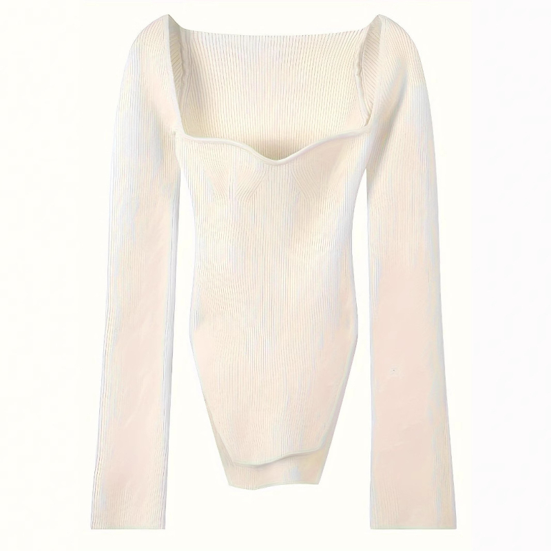 Dámsky priliehavý sveter s odhalenými ramenami a úpletom z roku 2024 s pleteným vzorom Amazon Heart Knit, čierny