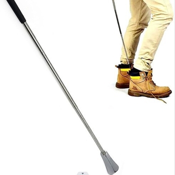 Hoolikalt valitud uue stiiliga mittekumer pikk kingasang paeltega, kaasaskantav roostevabast terasest teleskoopkingasarv eakatele ja rasedatele naistele