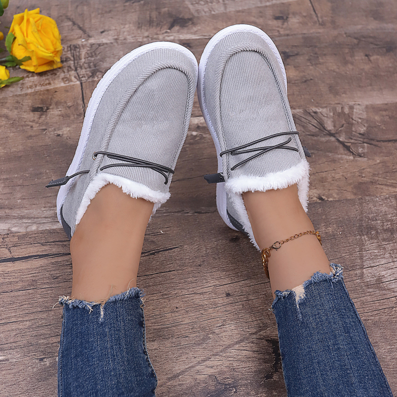 Moteriški medvilniniai žieminiai batai, nauji, apvalios nosies, laisvalaikio batai su vilnos pamušalu, vienspalviai, plius dydžio, užsegami, laisvalaikio sportbačiai