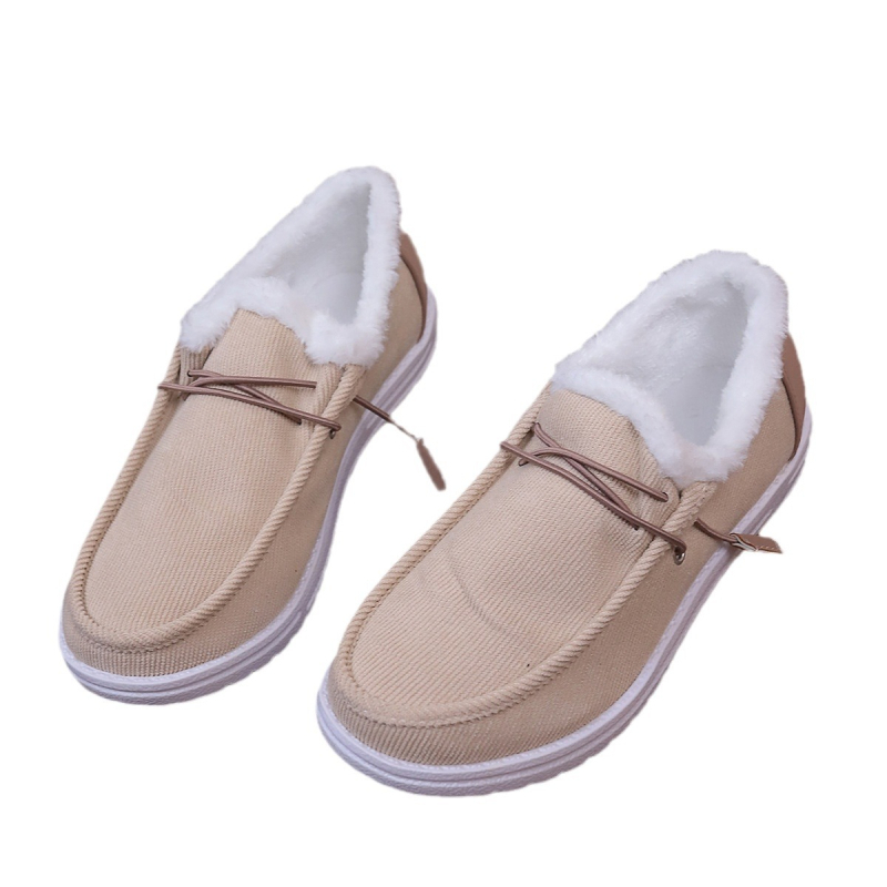 Moteriški medvilniniai žieminiai batai, nauji, apvalios nosies, laisvalaikio batai su vilnos pamušalu, vienspalviai, plius dydžio, užsegami, laisvalaikio sportbačiai