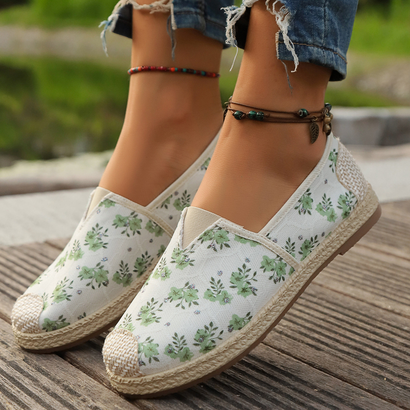 Staré pekinské látkové topánky Dámske nazúvacie topánky Priedušná mäkká podrážka 2024 Letné nové rybárske topánky Ploché dámske topánky Rozbité