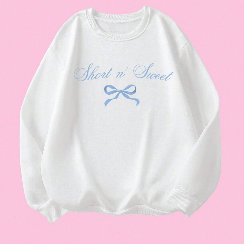 Transfrontaliere Stație Independentă Vânzare Fierbinte Nou Guler Rotund Arc Imprimat Toamna și Iarna Pulover All-match Pulover Sweet fără pălărie