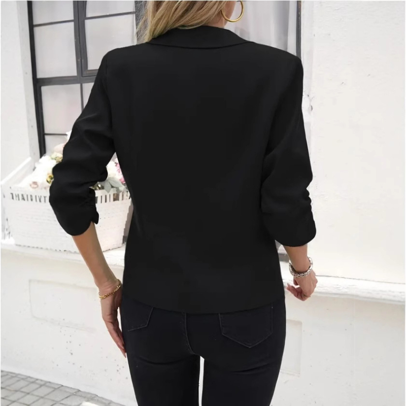 Най-продаваните в Amazon през 2025 г. Елегантен костюм с копчета отпред, яка, талия, ръкав три четвърти, връхни дрехи, ежедневни бизнес дамски дрехи