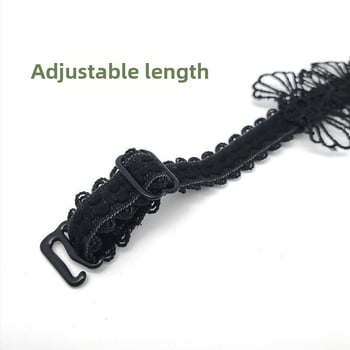 Aukštakulniai bateliai, seksualūs nėriniuoti raišteliai nuo kulno, reguliuojamos elastinės sagtys nuo batų raištelių, nereikia rišti