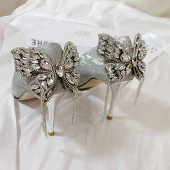 Lihtsaim vaste uutele rhinestone kinga lille lipsuga kahekihiline küüniskett tutiga isetehtud dekoratiivsed aksessuaarid