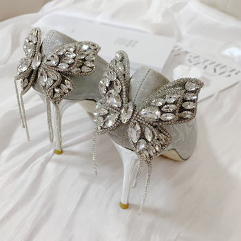 Lihtsaim vaste uutele rhinestone kinga lille lipsuga kahekihiline küüniskett tutiga isetehtud dekoratiivsed aksessuaarid