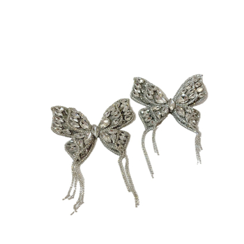 Lihtsaim vaste uutele rhinestone kinga lille lipsuga kahekihiline küüniskett tutiga isetehtud dekoratiivsed aksessuaarid