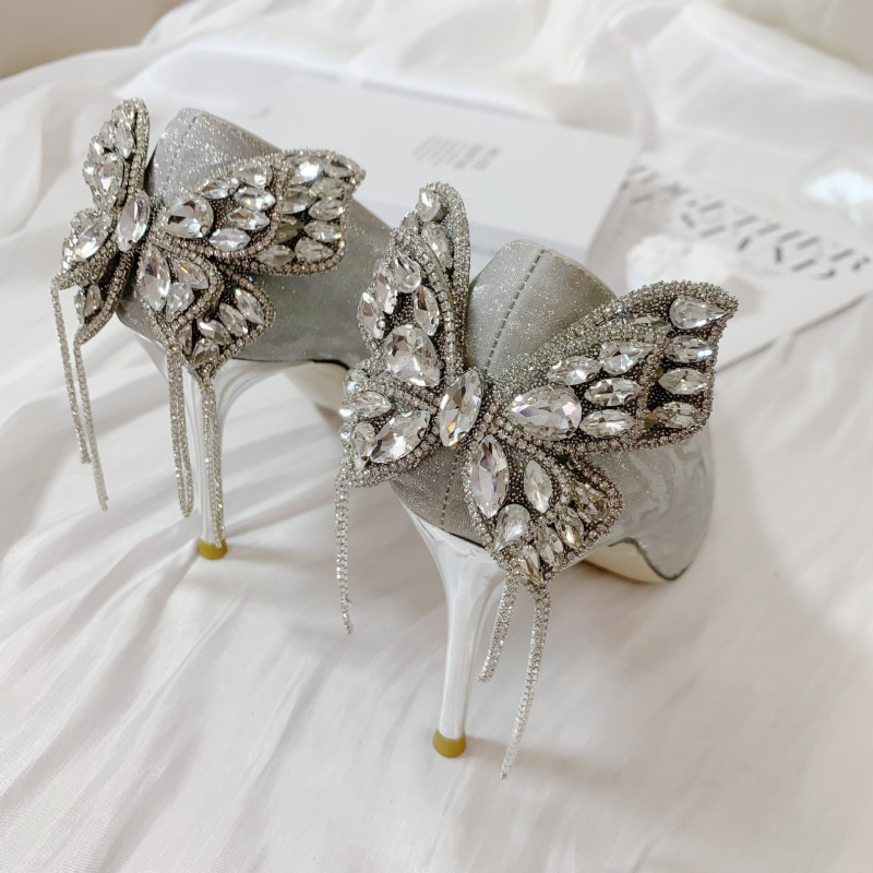 Lihtsaim vaste uutele rhinestone kinga lille lipsuga kahekihiline küüniskett tutiga isetehtud dekoratiivsed aksessuaarid