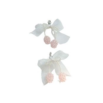 Jauna ķiršu pērļu bantītes meiteņu apavu sprādzes pulveris Chanel stila apavu sprādzes pieguļošas kedas zābaki visiem aksesuāriem