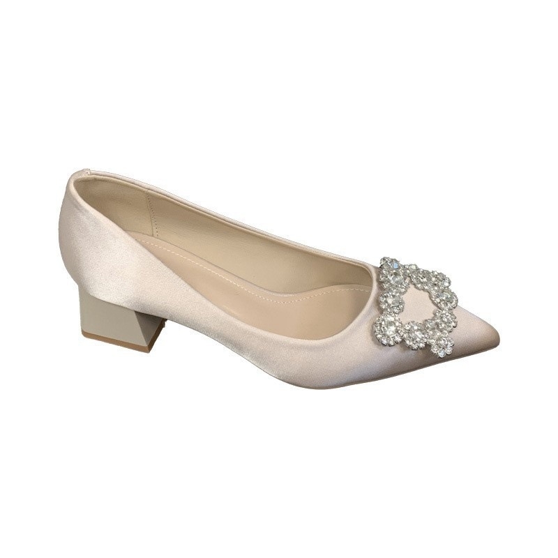 Dámske topánky na hrubom podpätku s hranatou hlavou a kamienkami, vysoko kvalitné čierne, nové, jarné, jesenné a zimné, 2025, na vysokom podpätku, mäkká podrážka, neunavujú nohy