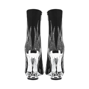 Cizme Amazon, cizme elastice noi, cizme subțiri în formă de stras, cu dinți de tigru pentru comerț exterior, 2023, flacără
