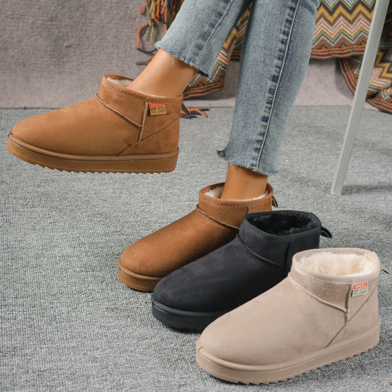 S lumekingad pluss-suuruses väliskaubanduse talveks uued lamedad lühikesed toruga kirdepoolse puuvillased kingad fliisvoodriga paksud soojad lumekingad naistele