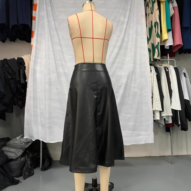 Dámska retro sukňa s vysokým pásom, nová, v tvare A, s dlhým výstrihom do V, retro, v retro štýle, s dlhým výstrihom do V, v štýle A a zakrývajúcou boky