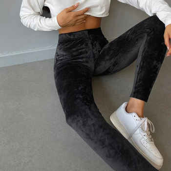 Európa a Spojené štáty americké cezhraničné horúce jesenné a zimné legíny s vysokým pásom a zlatým zamatom, elastické pančuchy s vysokým pásom, jednofarebné dámske nohavice