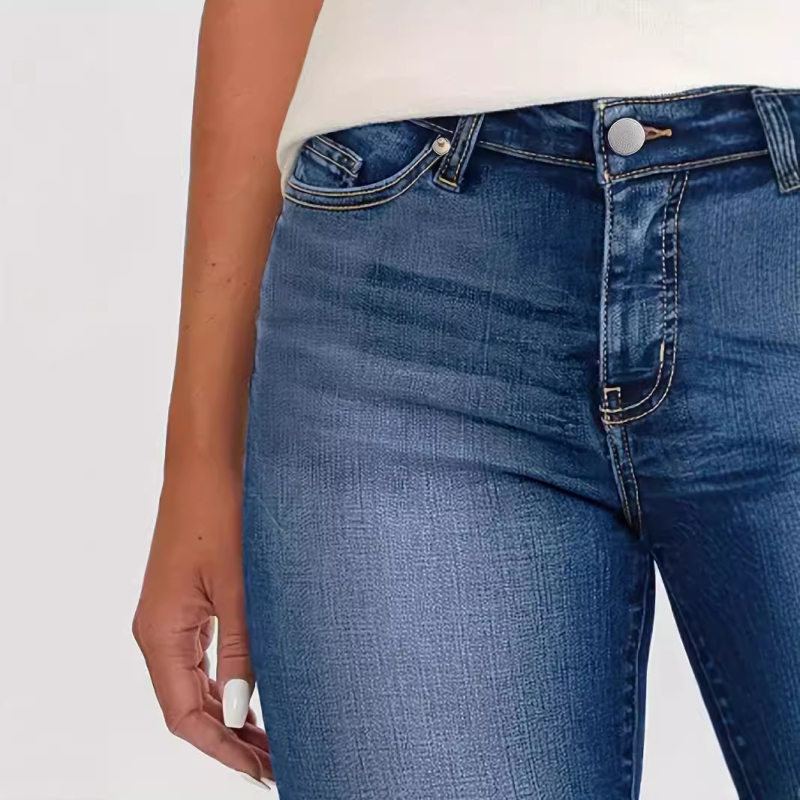 2024, vânzare transfrontalieră Amazon nouă în Europa și Statele Unite, 2407#, bluze noi pentru femei, slim fit, cu nasturi pe picior, all-match, din denim