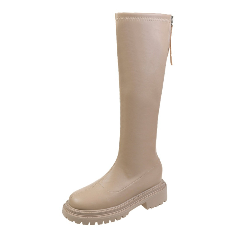 Cizme lungi pentru femei 2024 toamna/iarna cizme elastice cu căptușeală din fleece toc subțire și gros cizme rotunde până la genunchi cizme înalte dar cizme de cavaler la genunchi