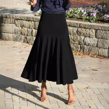 Îmbrăcăminte pentru femei europene și americane transfrontalieră Amazon, primăvară și vară, vânzare fierbinte, modă casual, stil navetist, culoare solidă, slim fit, fustă A-line