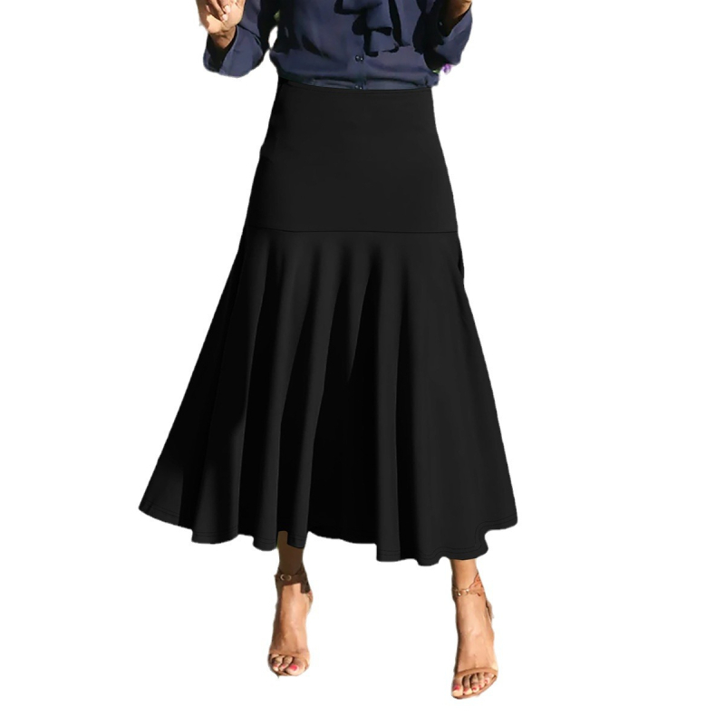 Îmbrăcăminte pentru femei europene și americane transfrontalieră Amazon, primăvară și vară, vânzare fierbinte, modă casual, stil navetist, culoare solidă, slim fit, fustă A-line