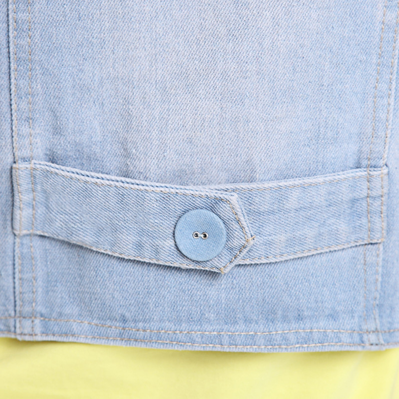 Real Shot kotipandlaga lühike teksariidest vest, lihtne moodne vest, väike jope, vest 6007