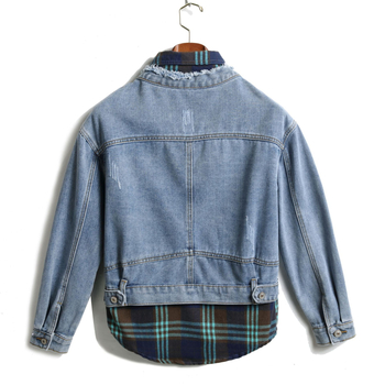 Ψεύτικο τζιν μπουφάν δύο τεμαχίων γυναικών 2025 Νέα φθινοπωρινή και χειμερινή ζεστασιά τζιν πουκάμισο εξαγωγής Αρχική παραγγελία εξαγωγή χονδρικής dropshipping