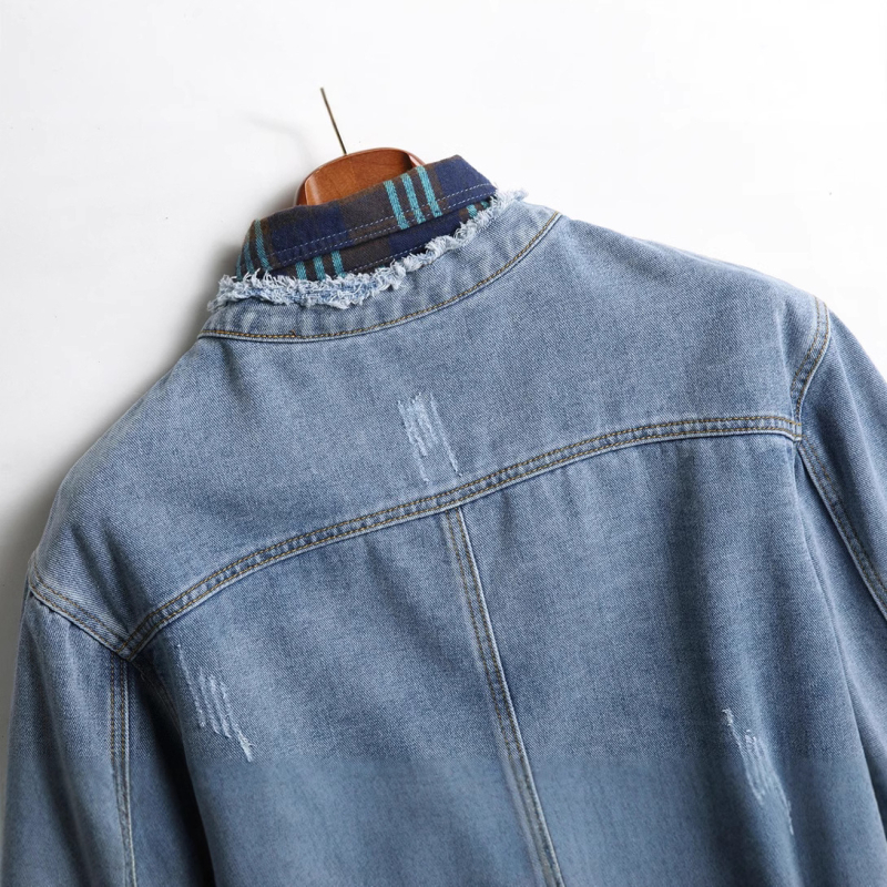 Jachetă falsă din două piese din denim, îmbrăcăminte pentru femei, 2025, cămașă din denim caldă de toamnă și de iarnă nouă, export, comandă originală, export en-gros, dropshipping