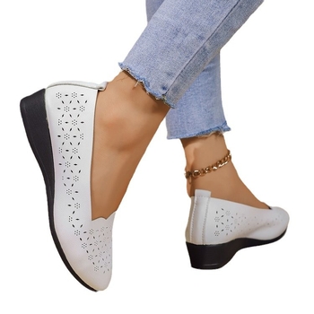 Pantofi de damă plus size 2024, pantofi coreeni noi cu cap rotund și toc plat, cu talpă moale, cu pedală, en-gros