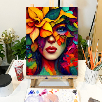 Lääne tüdrukute kunsti digitaalne õlimaal isetegemise väliskaubanduse piiriülene käsitsi täidetud akrüülfiguuri dekompressiooni dekoratiivmaal