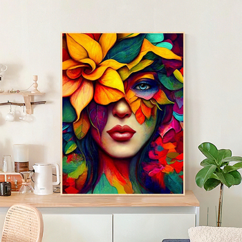 Lääne tüdrukute kunsti digitaalne õlimaal isetegemise väliskaubanduse piiriülene käsitsi täidetud akrüülfiguuri dekompressiooni dekoratiivmaal