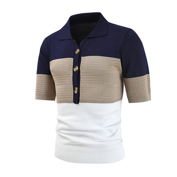 Διασυνοριακό ανδρικό casual τζάκετ με κοντό μανίκι, μοντέρνο πέτο, προσφορές εξωτερικού εμπορίου 2024, λεπτό spot