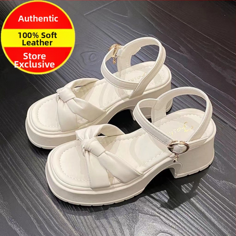 Dámske letné módne štvorcové topánky s hrubým podpätkom a hrubým podpätkom, univerzálne, neunavené, dámske topánky s klinovým podpätkom a sandálmi, nové z roku 2024