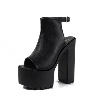 2023 Νέα σανδάλια 14cm με εξαιρετικά ψηλό τακούνι, αδιάβροχα, με πλατφόρμα ψαριού, 34-43, διασυνοριακά, εξωτερικού εμπορίου, με πλατφόρμα T και πίσω, άδεια ψηλοτάκουνα σανδάλια