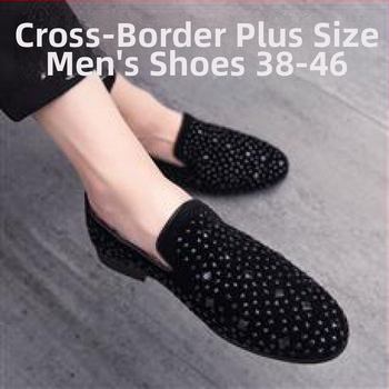 Pantofi din piele pentru bărbați, stilist de club de noapte, cu strasuri, pantofi din piele transfrontalieri
