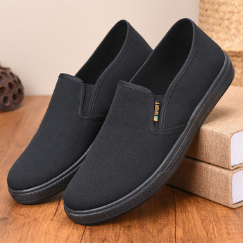 Vyriški laisvalaikio batai, lengvi, kvėpuojantys, juodi, drobiniai, laisvalaikio darbo batai, drobiniai.