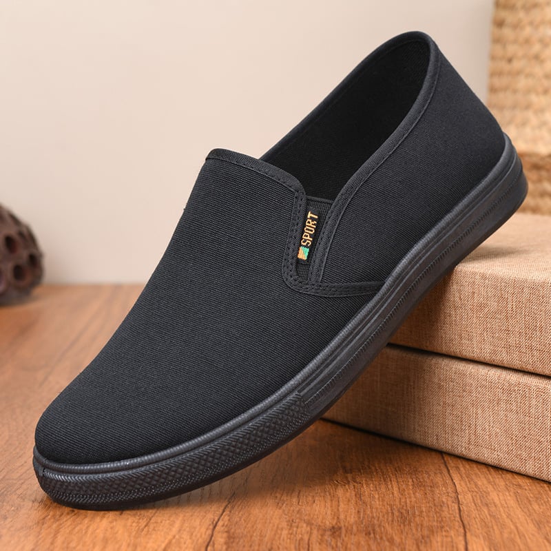 Vyriški laisvalaikio batai, lengvi, kvėpuojantys, juodi, drobiniai, laisvalaikio darbo batai, drobiniai.