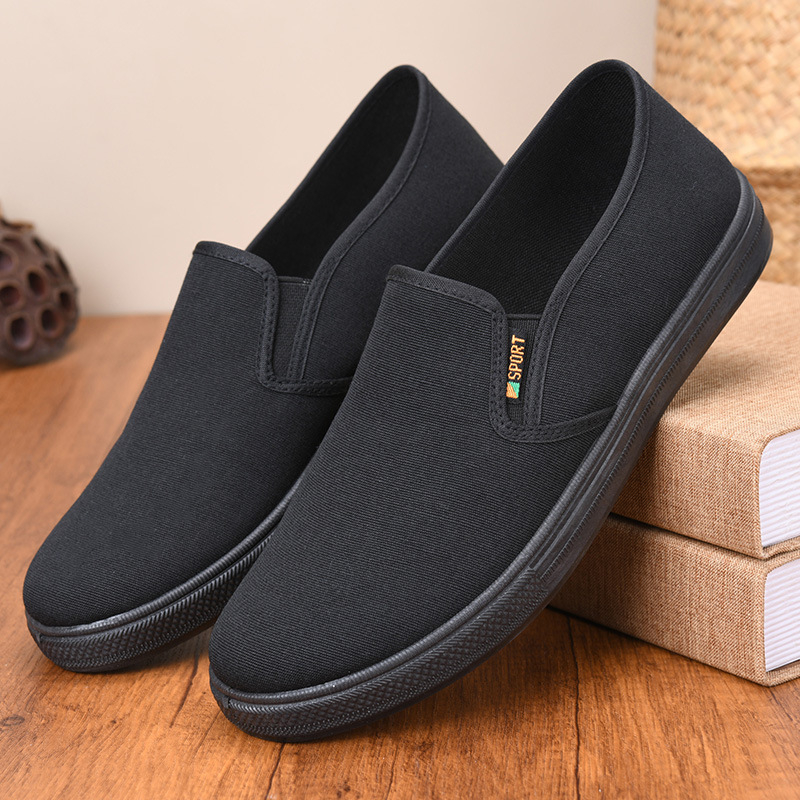 Vyriški laisvalaikio batai, lengvi, kvėpuojantys, juodi, drobiniai, laisvalaikio darbo batai, drobiniai.