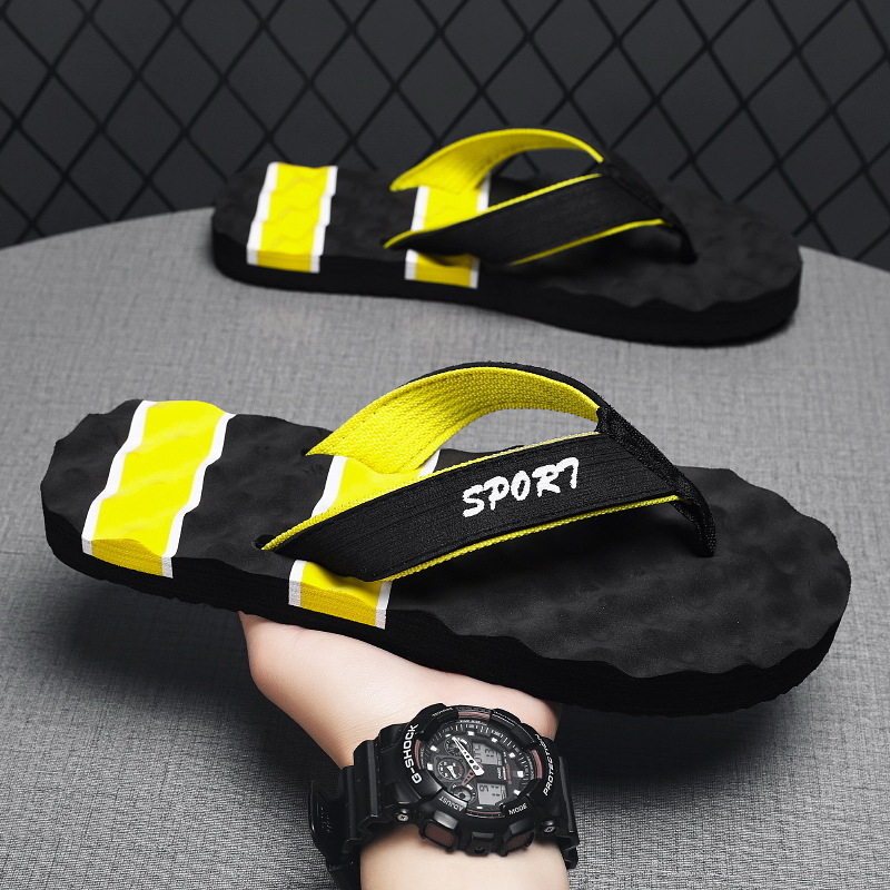 Sandale de vară pentru bărbați, flip-flops, pentru interior și exterior, antiderapante, cu talpă groasă, suprafață țesută, en-gros, la modă, confortabile pentru plajă