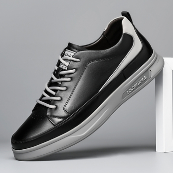 Νέα Δερμάτινα Ανδρικά Παπούτσια, Αναπνέοντα Ανδρικά Παπούτσια, Casual Λευκά Παπούτσια, Αθλητικά, Μοντέρνα, Αθλητικά Παπούτσια για Άνδρες Sj75708
