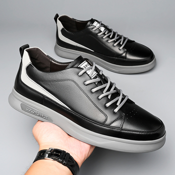 Νέα Δερμάτινα Ανδρικά Παπούτσια, Αναπνέοντα Ανδρικά Παπούτσια, Casual Λευκά Παπούτσια, Αθλητικά, Μοντέρνα, Αθλητικά Παπούτσια για Άνδρες Sj75708