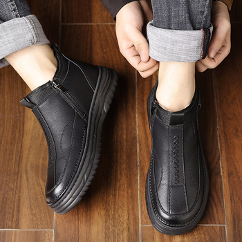 Žieminiai aukštakulniai odiniai batai Vyriški batai su vilnos pamušalu Medvilniniai batai Sustorinti šilti batai Tėčio batai Trumpi batai Verslo laisvalaikio odiniai batai Vyriški batai