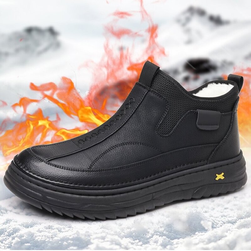 Žieminiai aukštakulniai odiniai batai Vyriški batai su vilnos pamušalu Medvilniniai batai Sustorinti šilti batai Tėčio batai Trumpi batai Verslo laisvalaikio odiniai batai Vyriški batai