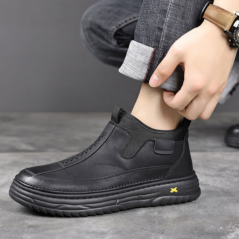 Žieminiai aukštakulniai odiniai batai Vyriški batai su vilnos pamušalu Medvilniniai batai Sustorinti šilti batai Tėčio batai Trumpi batai Verslo laisvalaikio odiniai batai Vyriški batai