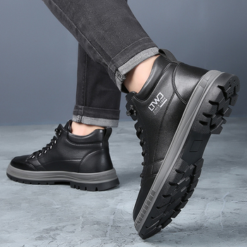 Ανδρικά ρούχα εργασίας Martin boots 2022 φθινόπωρο και χειμώνας νέα μάρκα μόδας μεσαίου μεγέθους casual δερμάτινα παπούτσια ανδρικά δερμάτινα ανδρικά παπούτσια βρετανικού στιλ