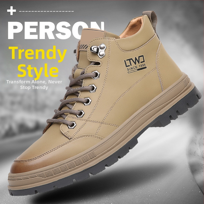 Pánske pracovné topánky Martin, jeseň a zima 2022, nová módna značka, ležérne kožené topánky strednej kategórie, pánske kožené topánky v britskom štýle